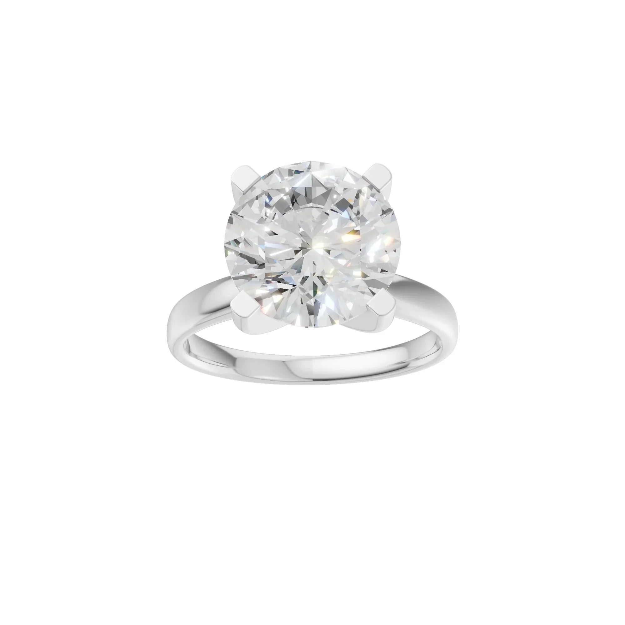 Round Solitaire Ring 4.0Ct
