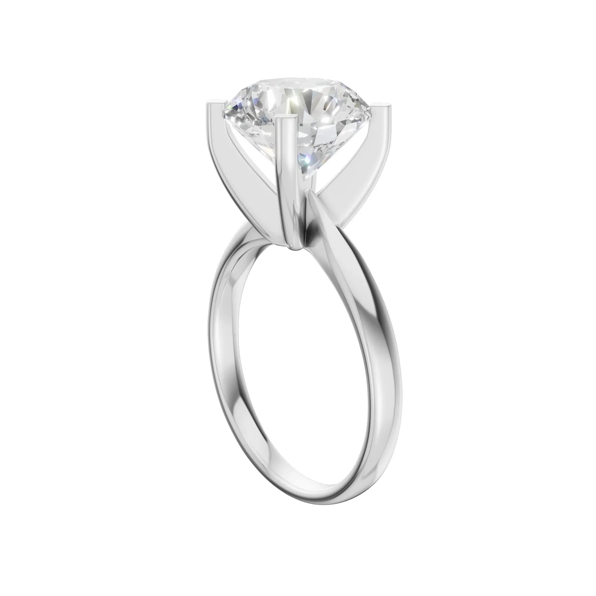 Round Solitaire Ring 4.0Ct