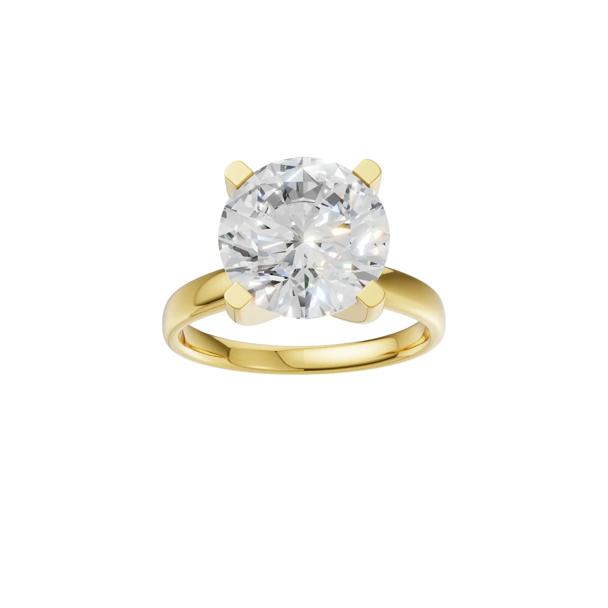 Round Solitaire Ring 4.0Ct