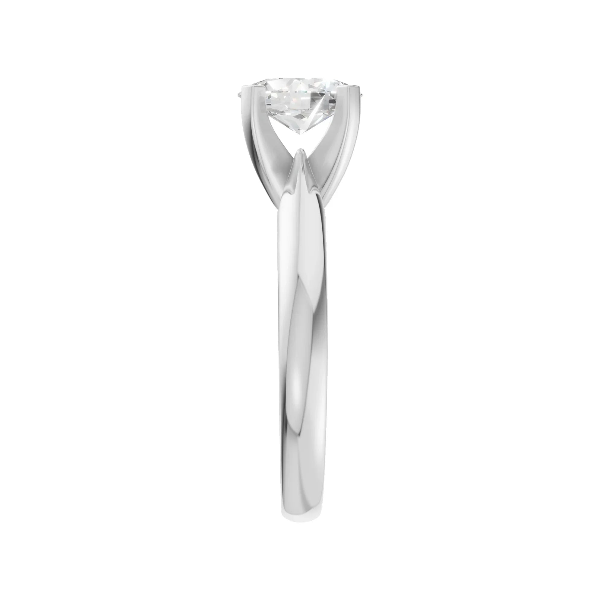 Oval Solitaire Ring 1.0Ct