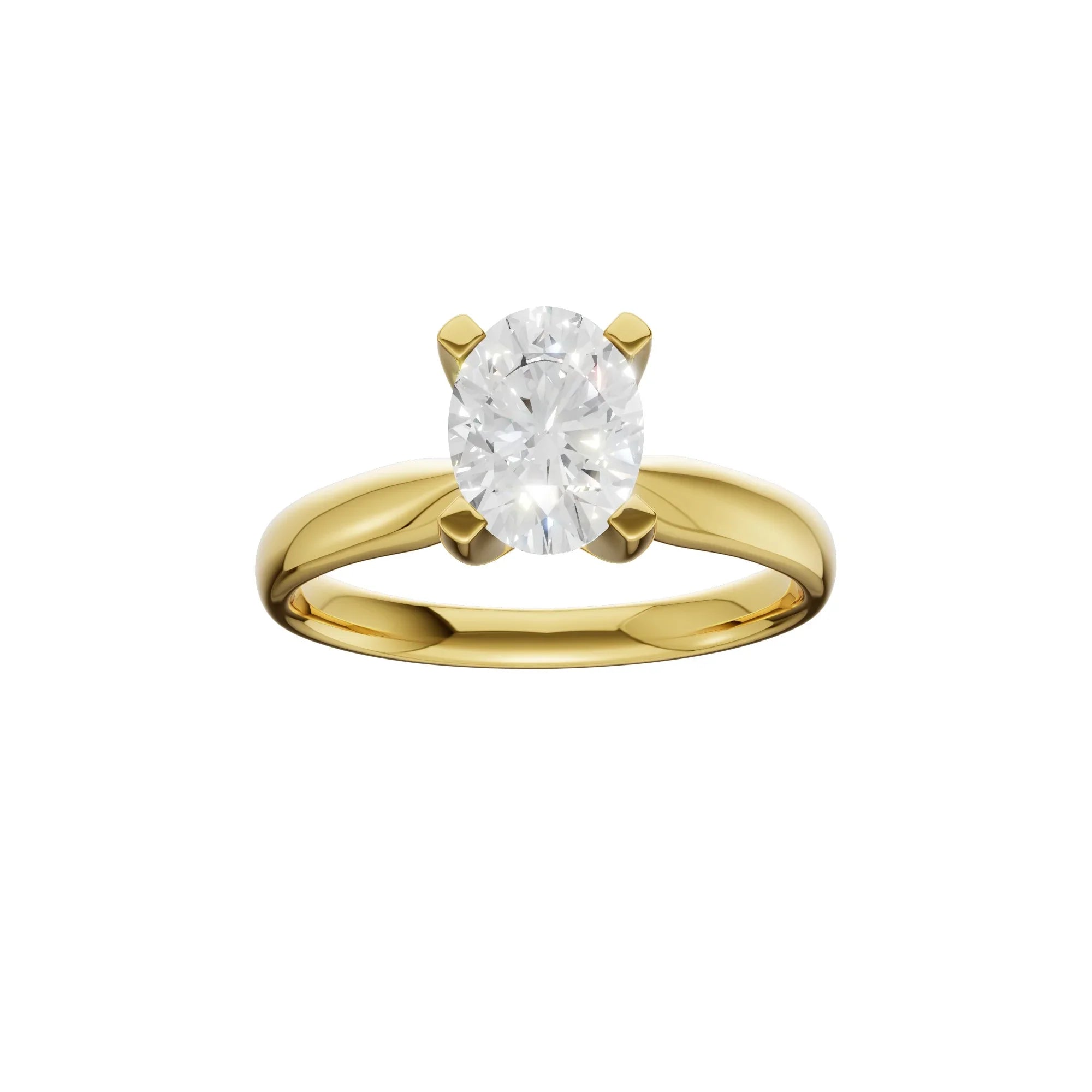 Oval Solitaire Ring 1.0Ct