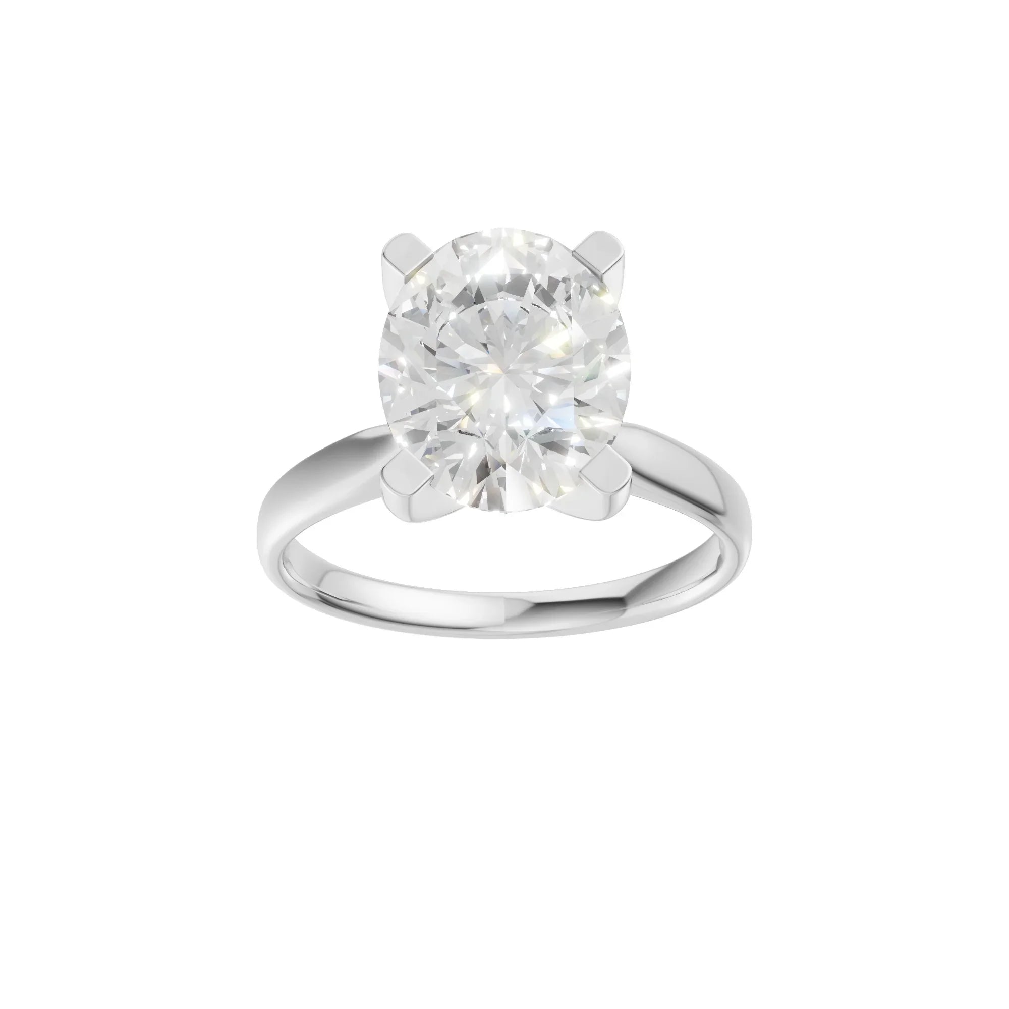 Oval Solitaire Ring 3.0Ct