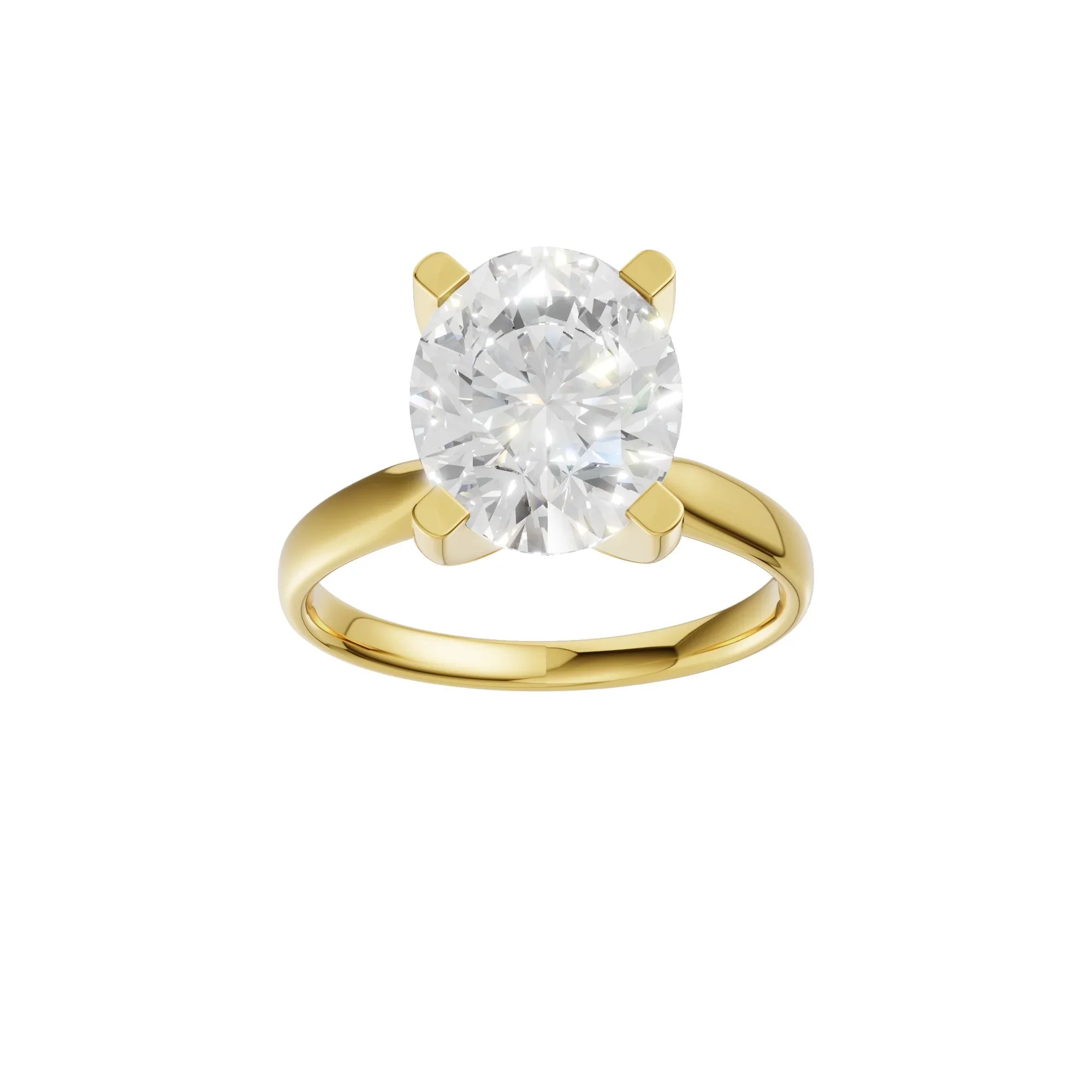 Oval Solitaire Ring 3.0Ct
