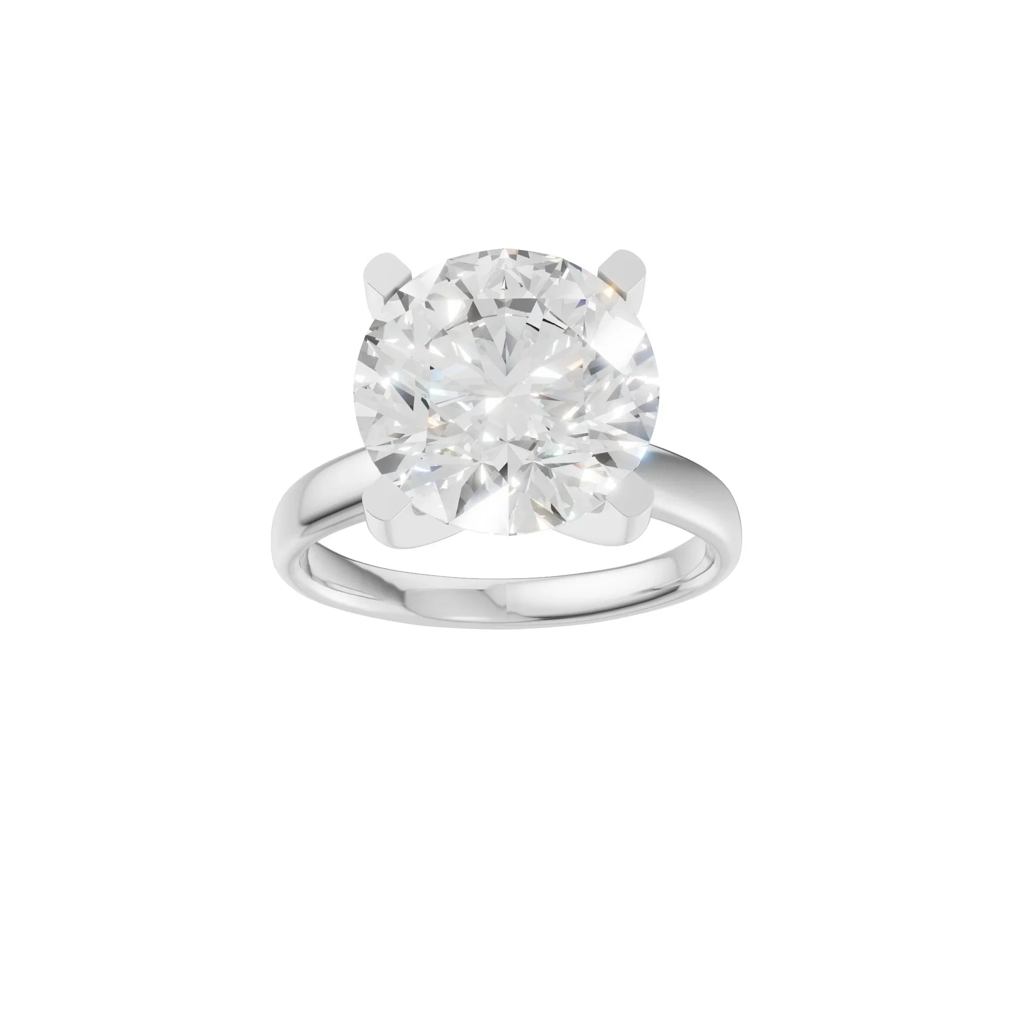 Round Solitaire Ring 5.0Ct