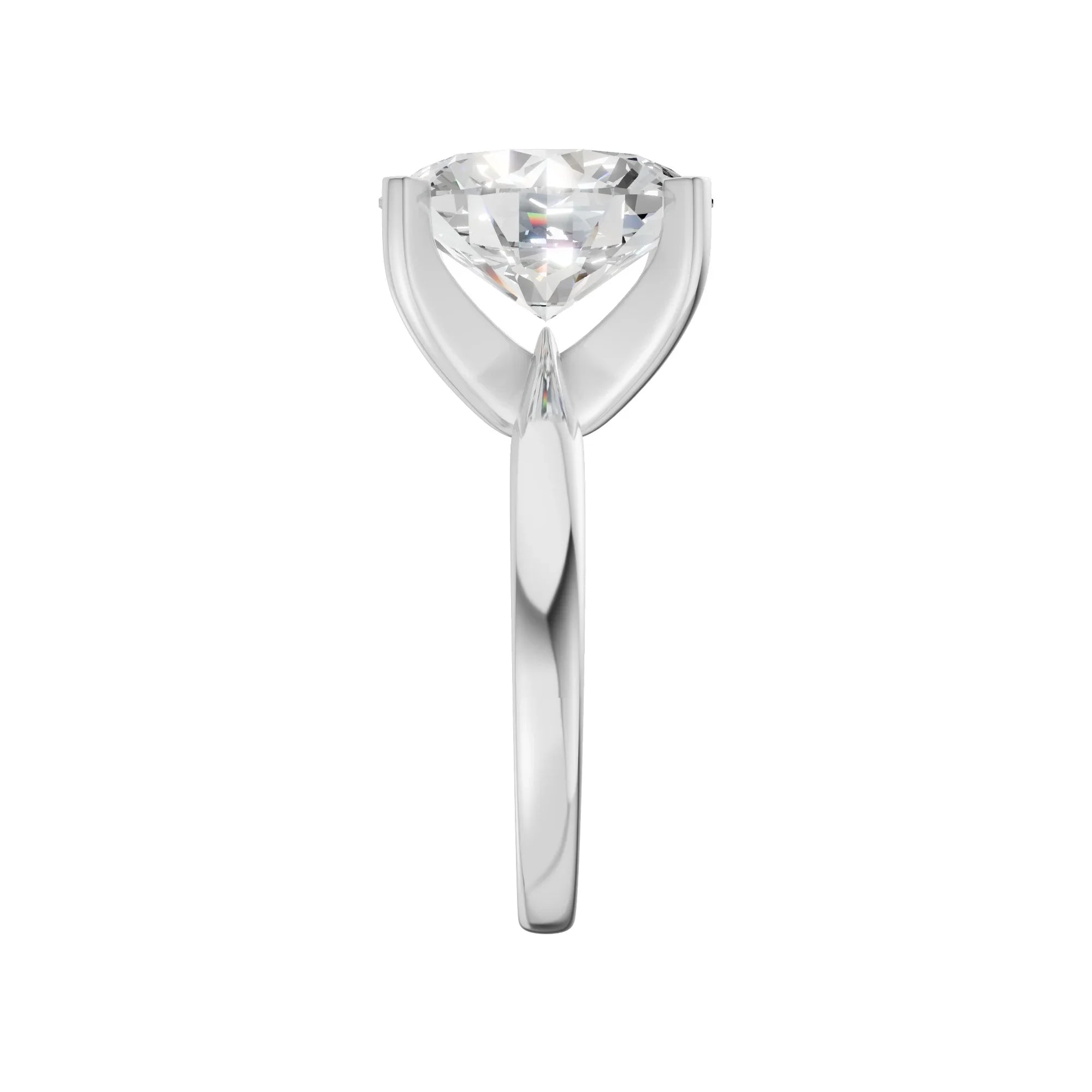 Oval Solitaire Ring 4.0Ct