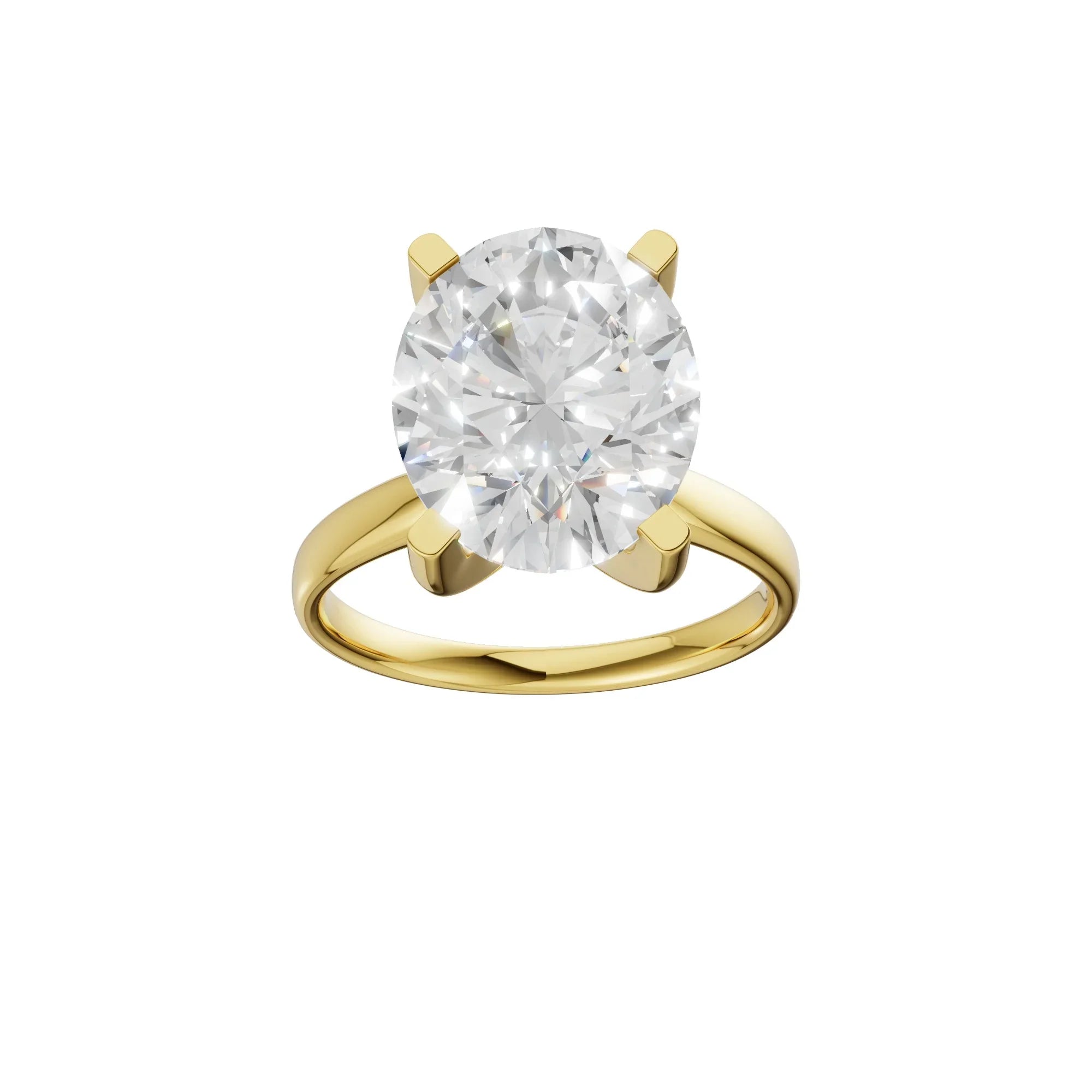 Oval Solitaire Ring 4.0Ct