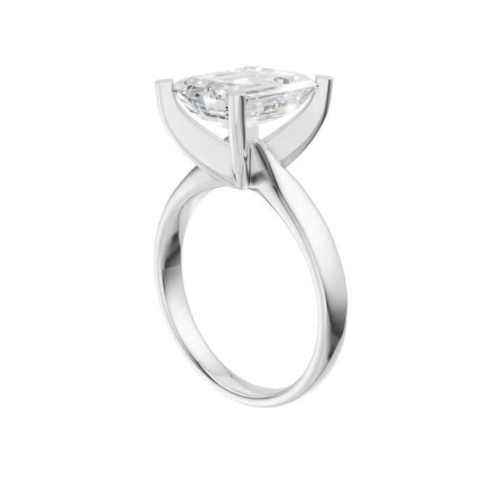 Emerald Cut Solitaire Ring 4.0Ct
