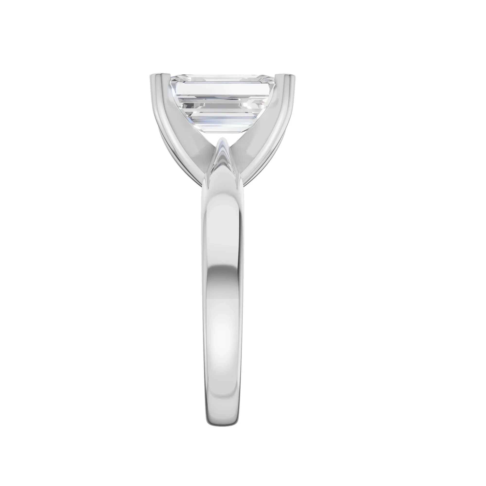Emerald Cut Solitaire Ring 4.0Ct