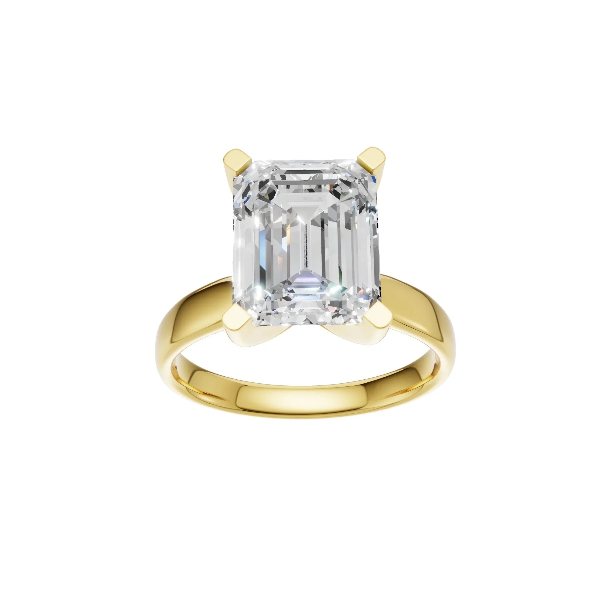Emerald Cut Solitaire Ring 4.0Ct