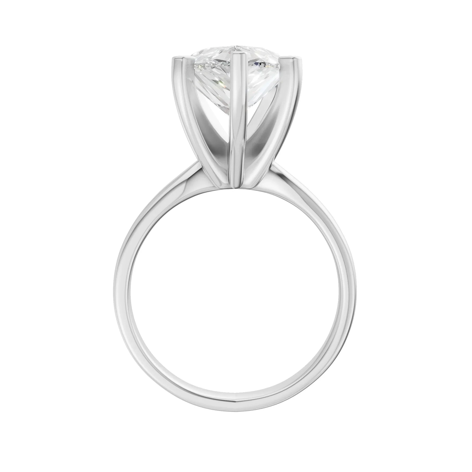Pear Solitaire Ring 5.0Ct Certified