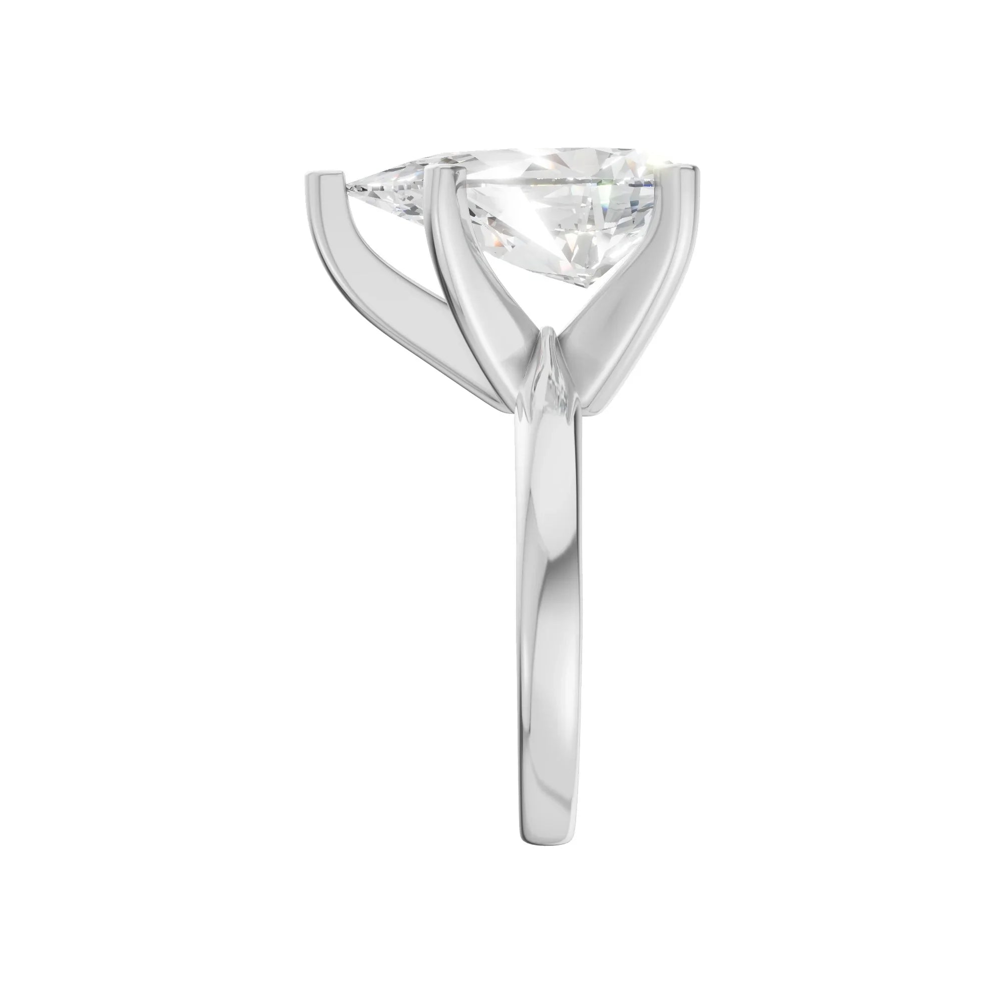 Pear Solitaire Ring 5.0Ct Certified