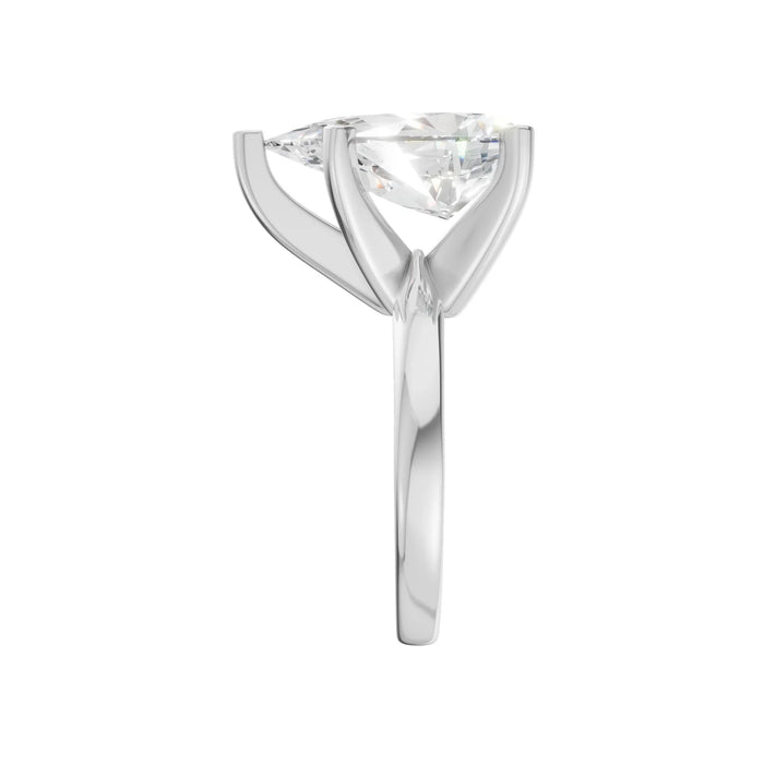 Pear Solitaire Ring 5.0Ct Certified