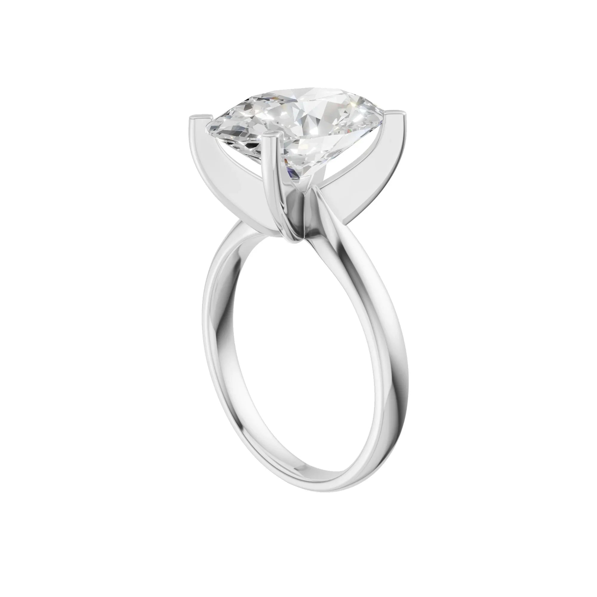 Oval Solitaire Ring 5.0Ct Certified