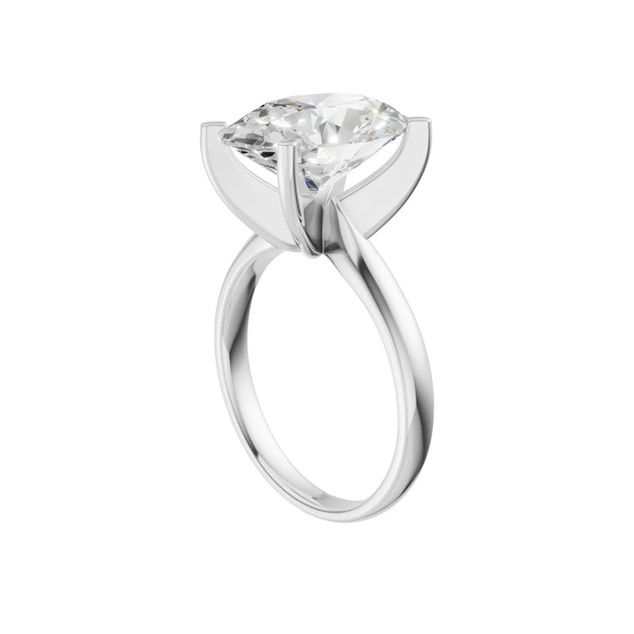 Oval Solitaire Ring 5.0Ct Certified