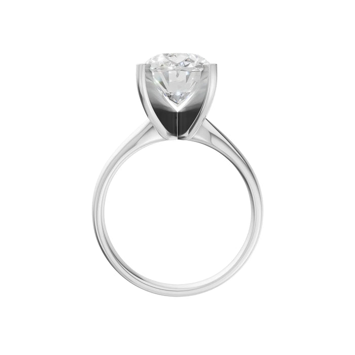 Oval Solitaire Ring 5.0Ct Certified
