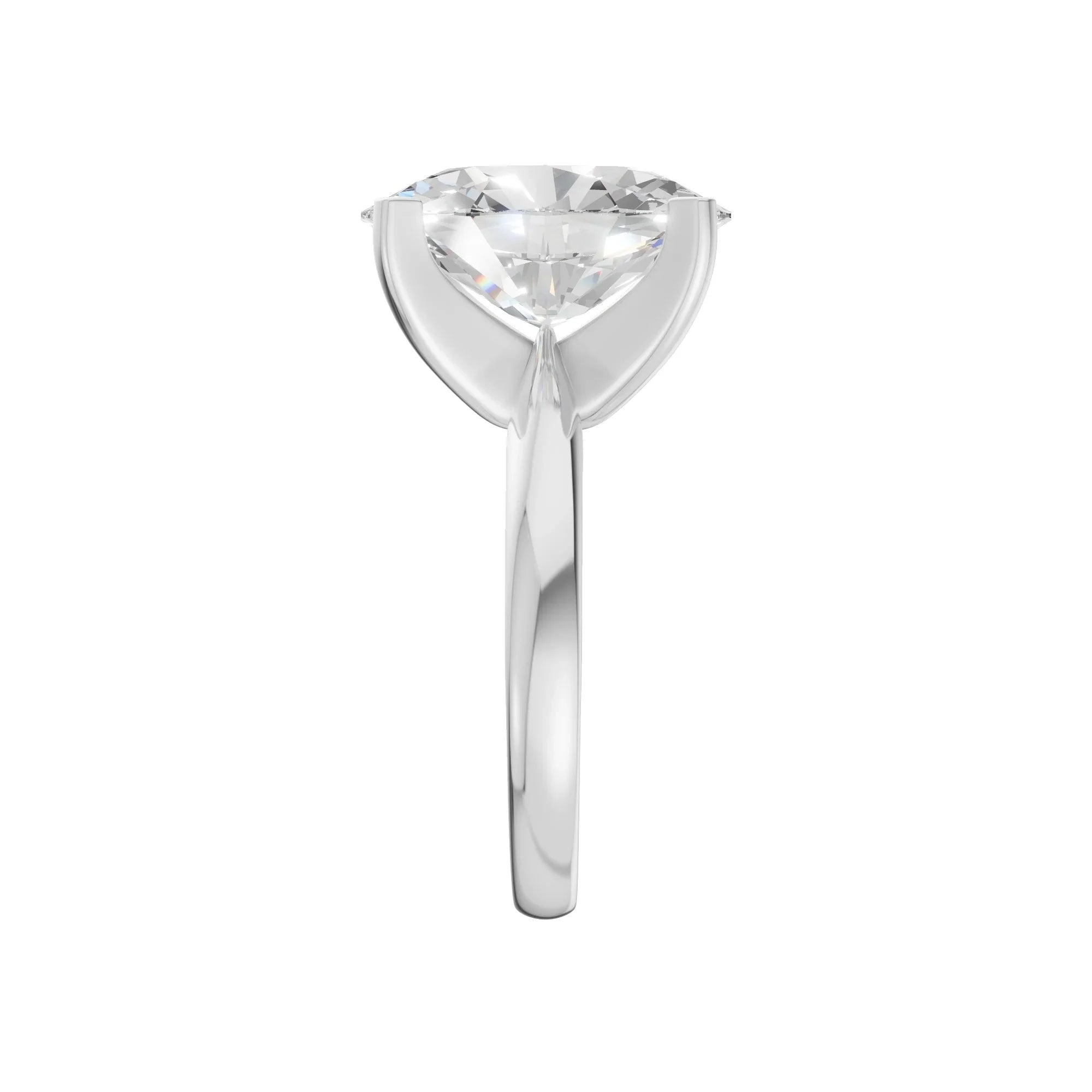 Oval Solitaire Ring 5.0Ct Certified