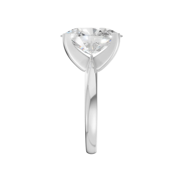 Oval Solitaire Ring 5.0Ct Certified