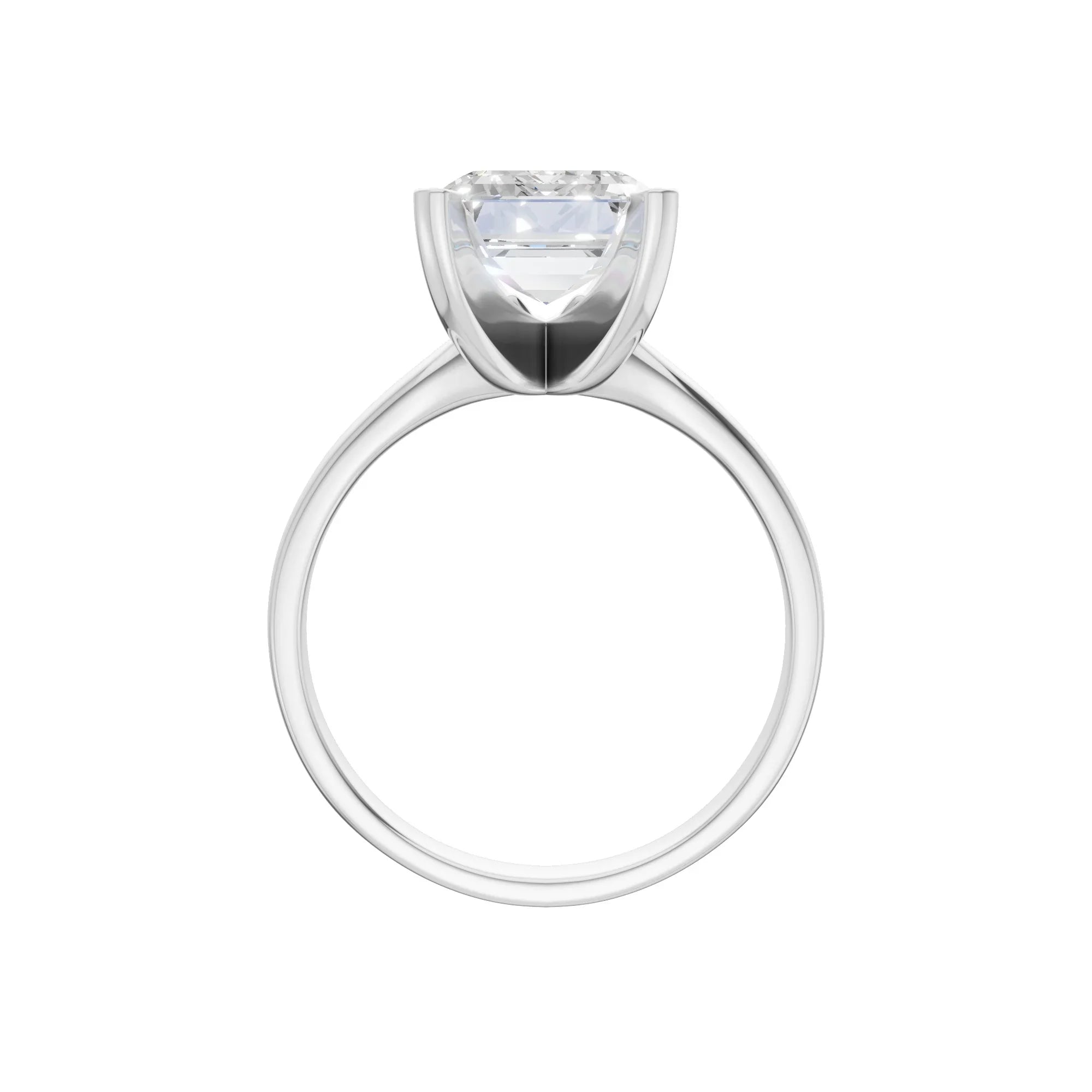 Emerald Cut Solitaire Ring 5.0Ct