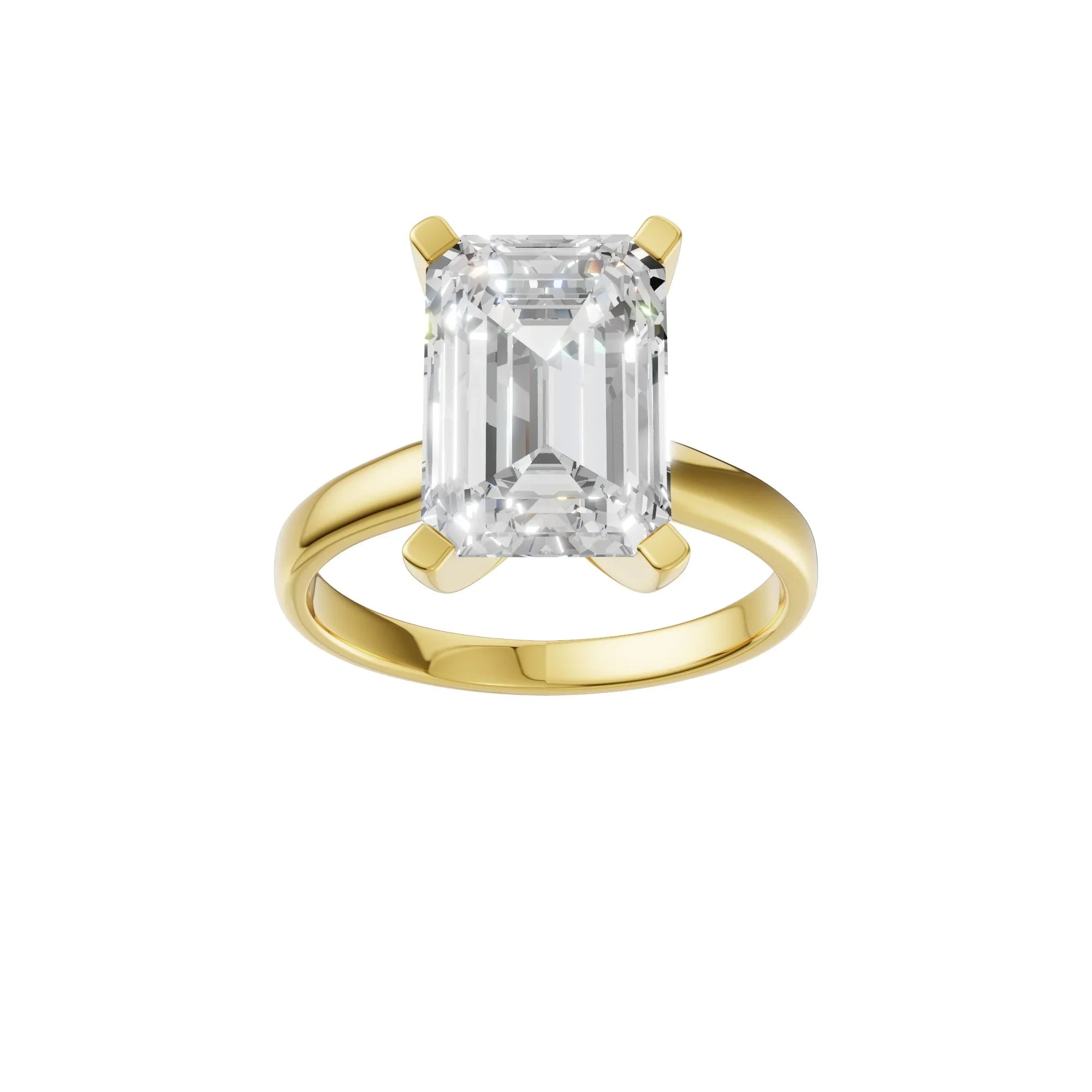 Emerald Cut Solitaire Ring 5.0Ct