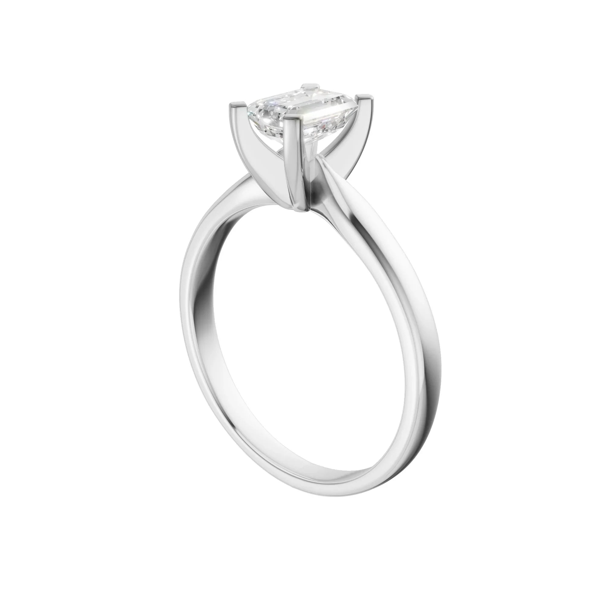 Radiant Cut Solitaire Ring 1.0Ct Certified