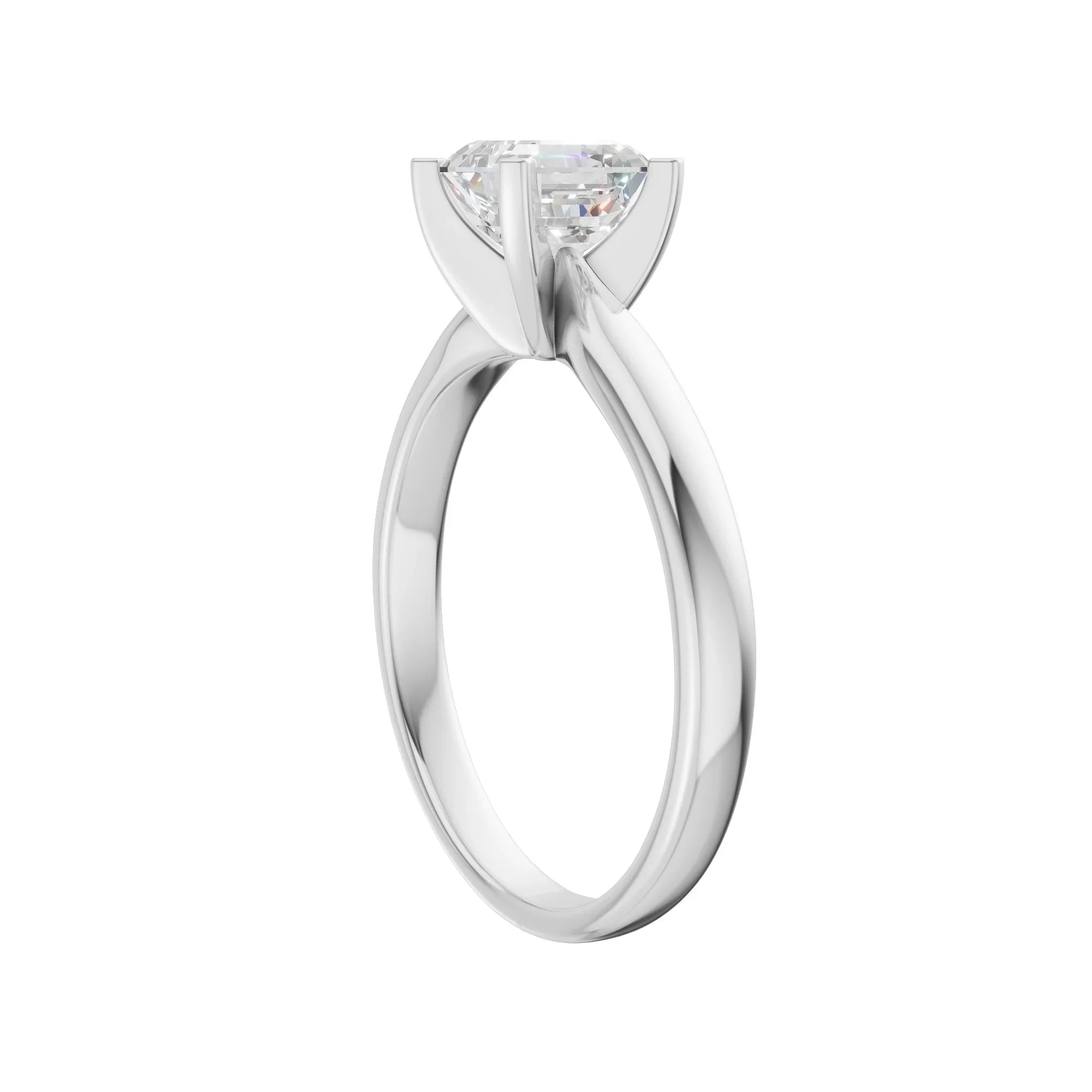Asscher Cut Solitaire Ring 2.0Ct Certified