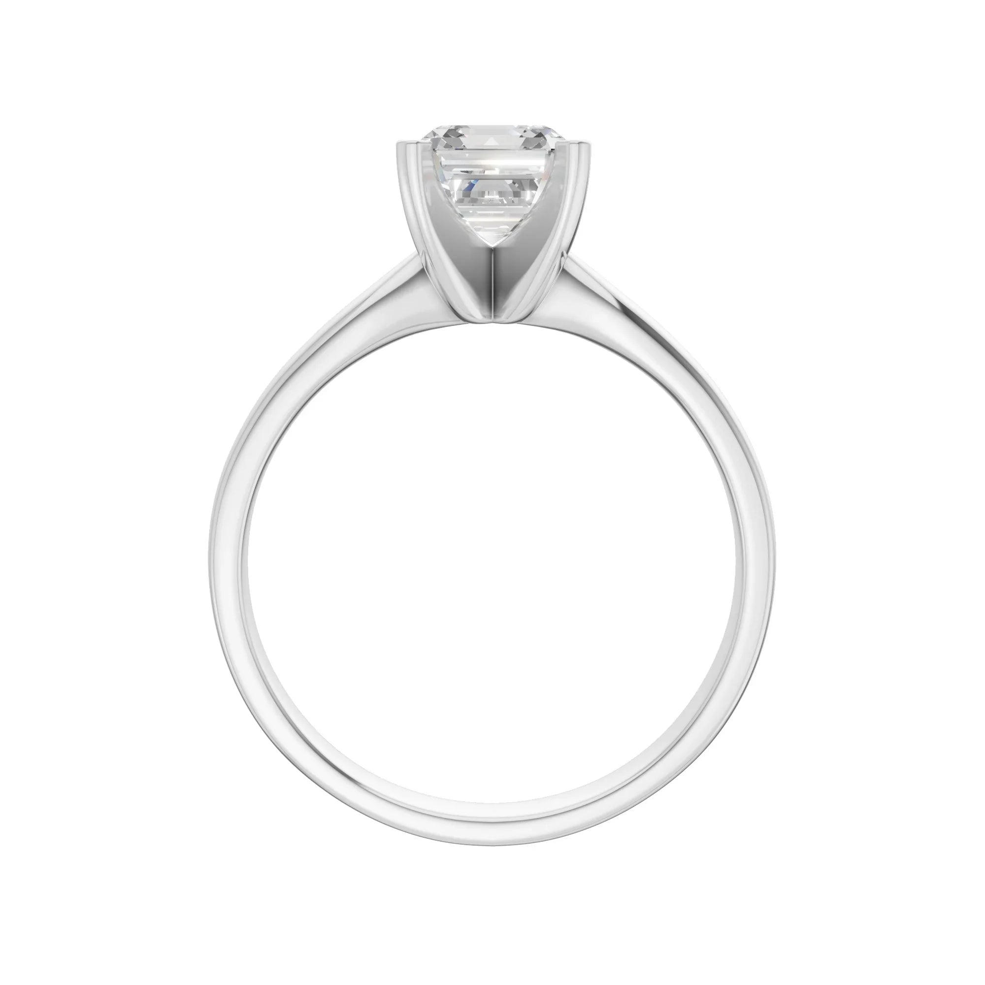 Asscher Cut Solitaire Ring 2.0Ct Certified