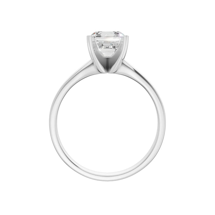 Asscher Cut Solitaire Ring 3.0Ct Certified
