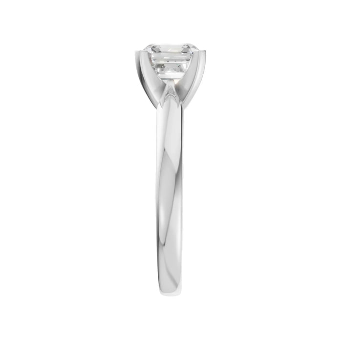 Asscher Cut Solitaire Ring 3.0Ct Certified