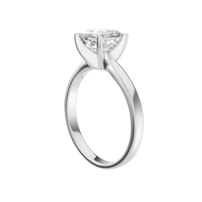 Asscher Cut Solitaire Ring 4.0Ct Certified