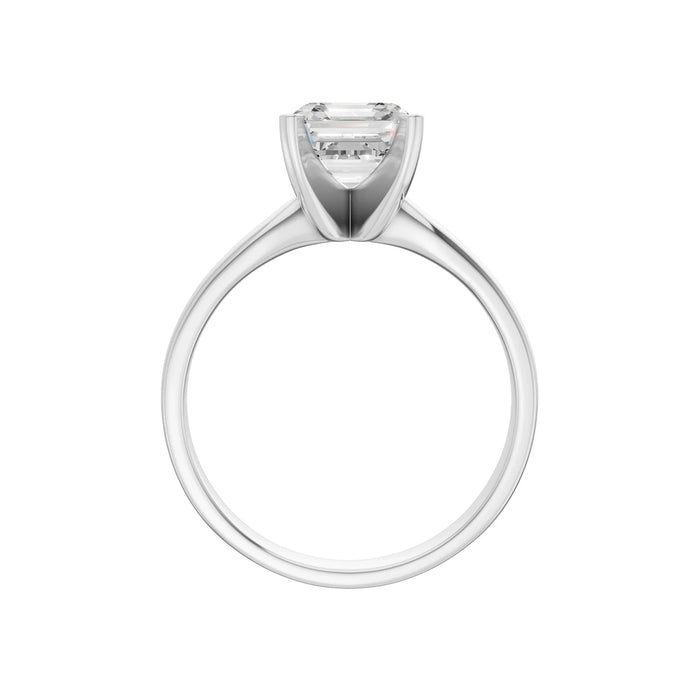 Asscher Cut Solitaire Ring 4.0Ct Certified