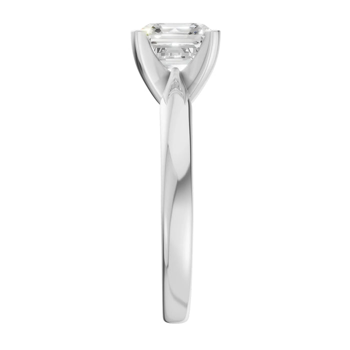 Asscher Cut Solitaire Ring 4.0Ct Certified