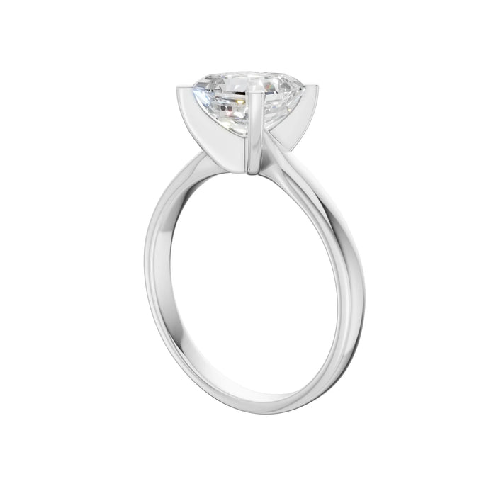 Asscher Cut Solitaire Ring 5.0Ct Certified