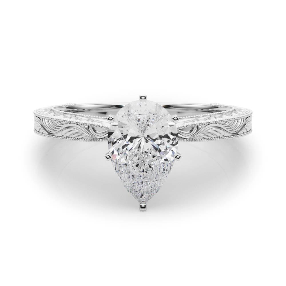 Addison Pear Engagement Ring 1.0 Ct IGI Certified - New World Diamonds - Ring