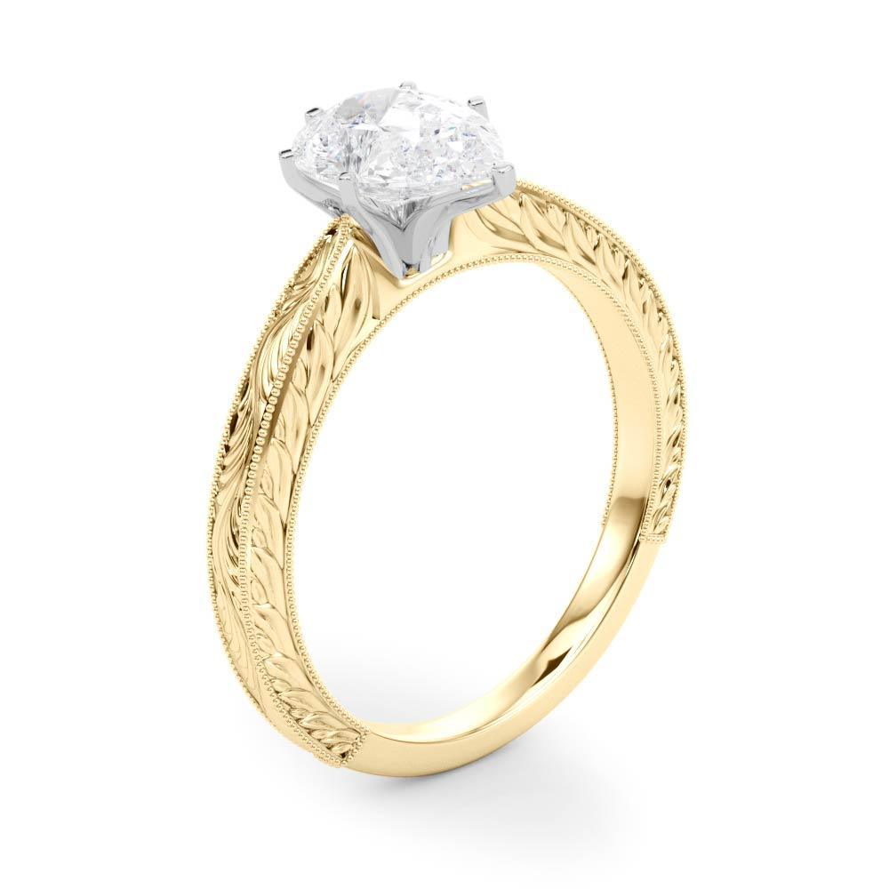 Addison Pear Engagement Ring 1.0 Ct IGI Certified - New World Diamonds - Ring