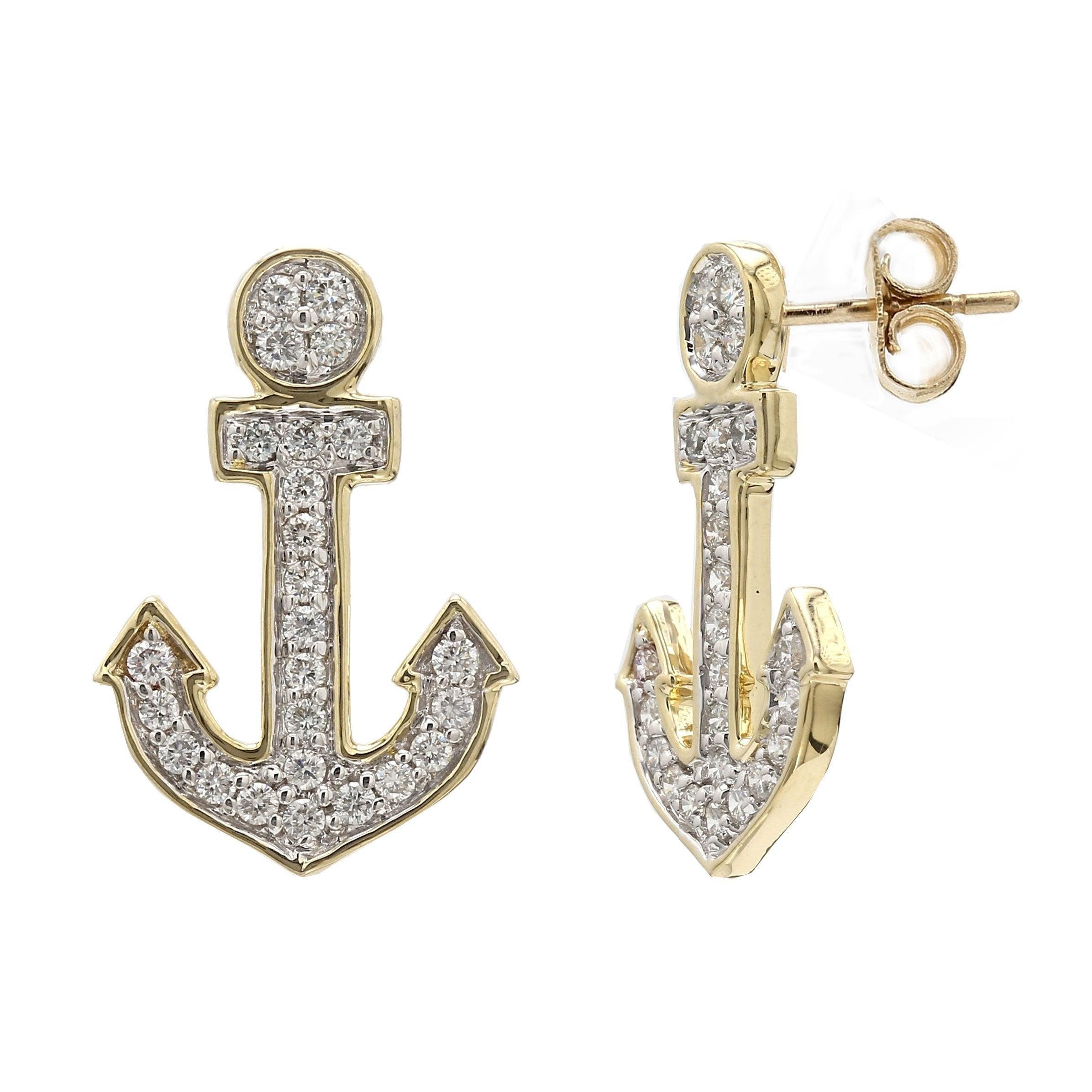 Anchor Earrings 1/2 Ct. T.W. - New World Diamonds - Earrings