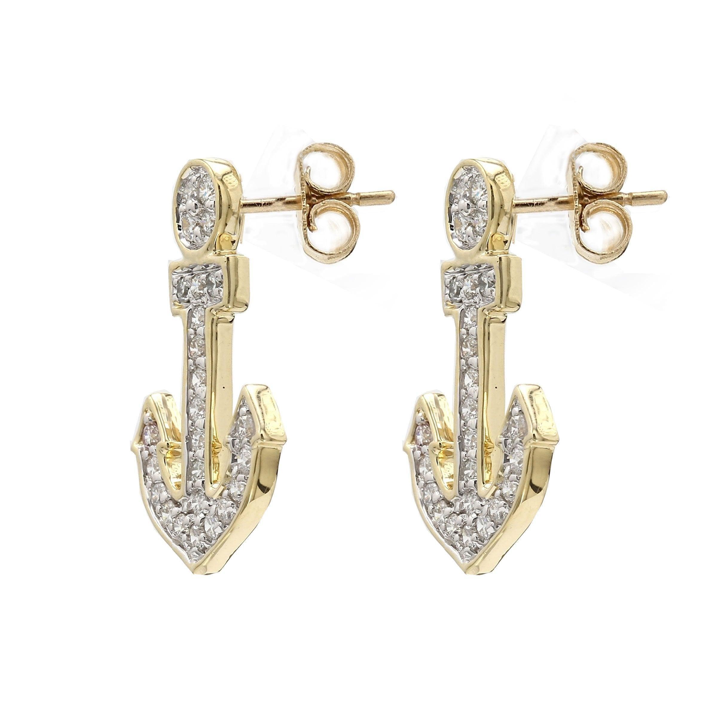 Anchor Earrings 1/2 Ct. T.W. - New World Diamonds - Earrings