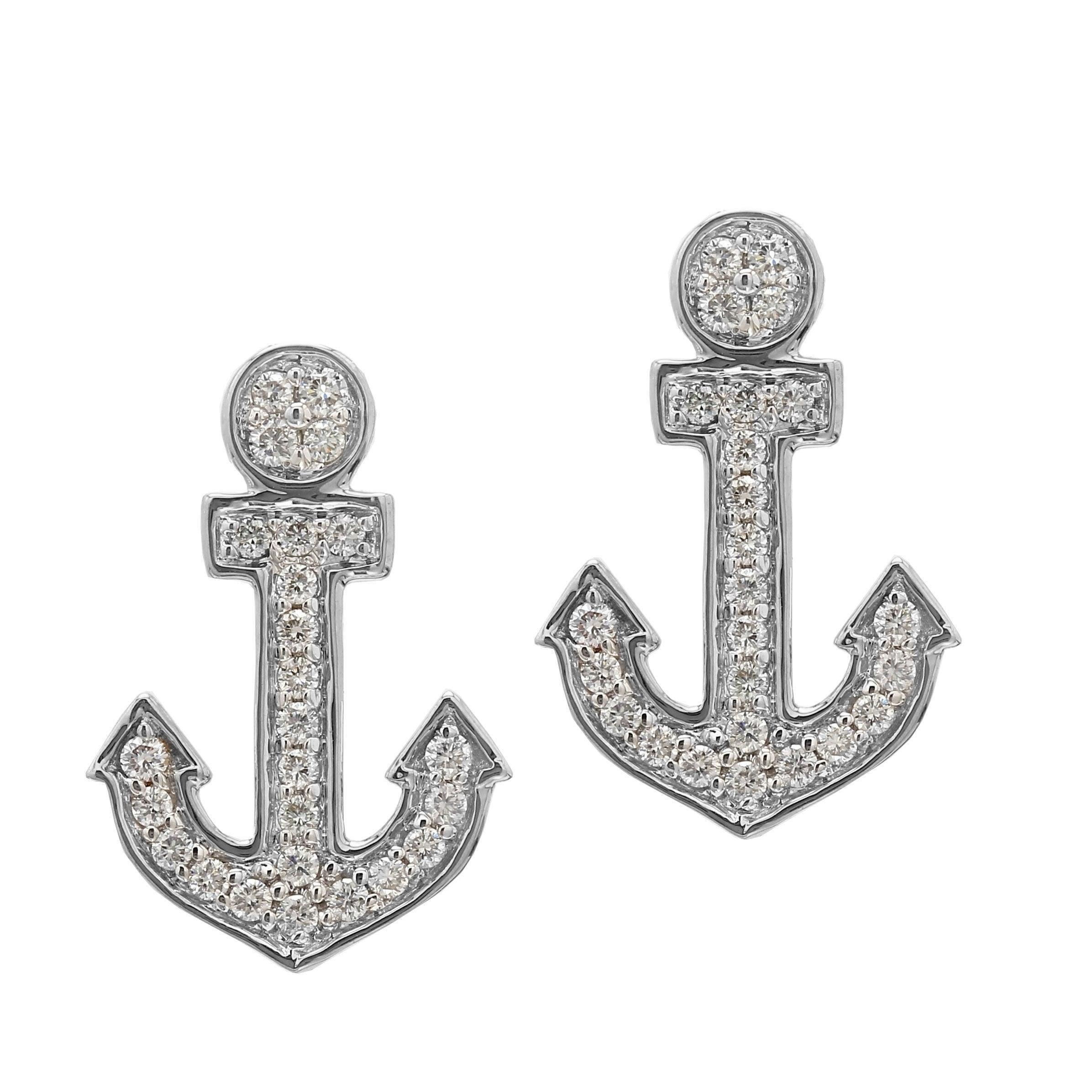 Anchor Earrings 1/2 Ct. T.W. - New World Diamonds - Earrings