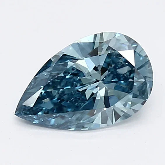 Loose 1 Carat Vivid Blue VVS2 IGI Certified Lab Grown Pear Diamonds