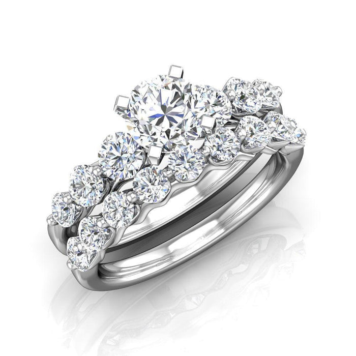Chita Bridal Set - 2 1/2 Ct. T.W. 14K IGI Certified I-VS - New World Diamonds - BridalSets