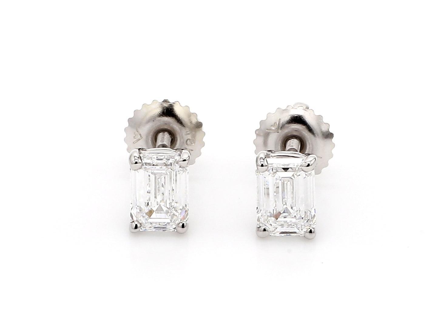 Classic Emerald Earrings 1 1/2 CTW. IGI Certified - New World Diamonds - Earrings