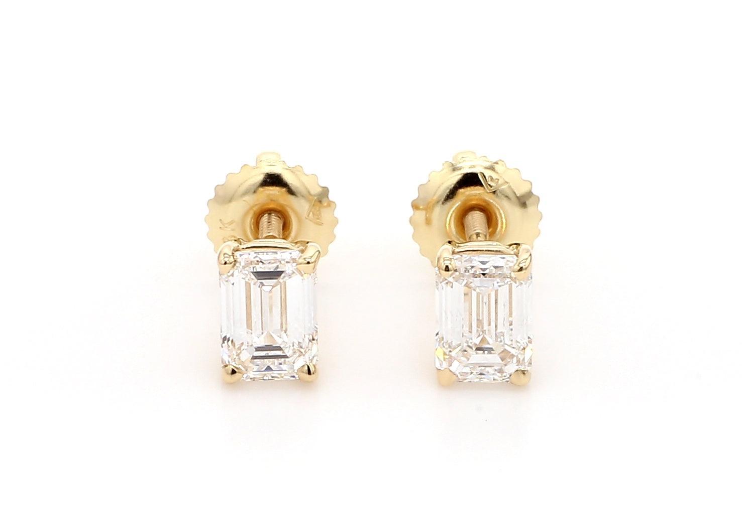 Classic Emerald Earrings 1 1/2 CTW. IGI Certified - New World Diamonds - Earrings