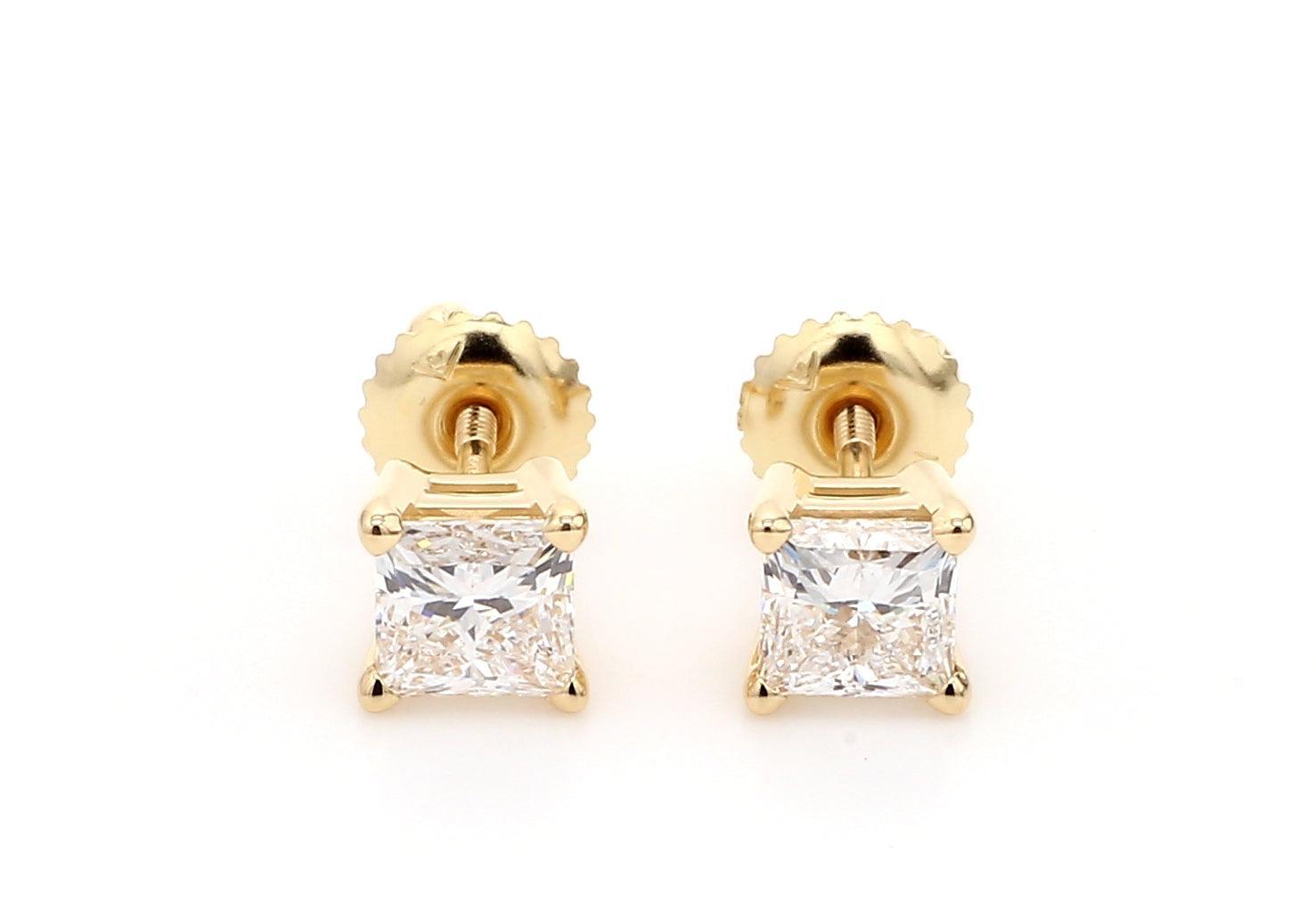 Classic Princess Earrings 1.0 CTW. IGI Certified - New World Diamonds - Earrings