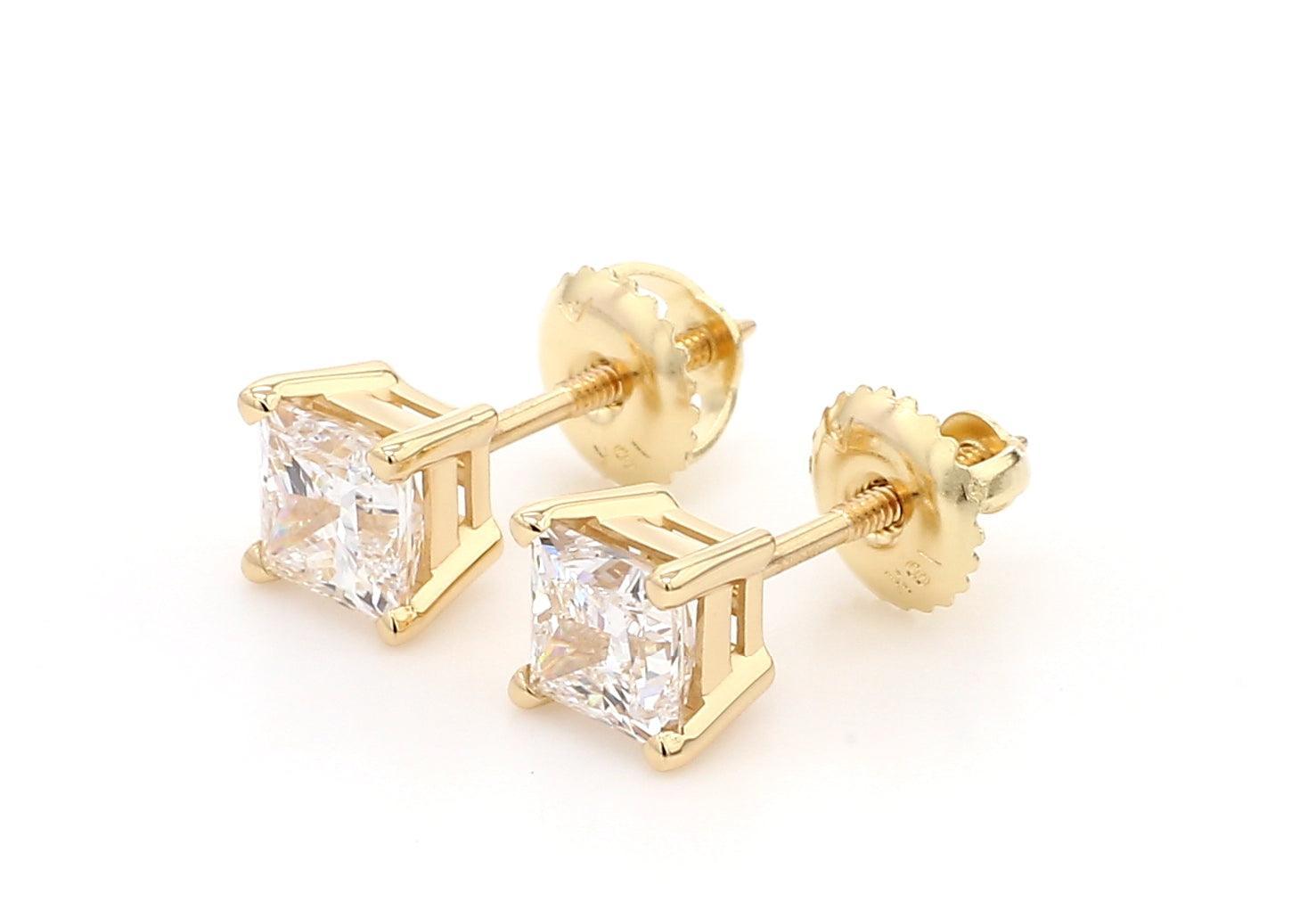 Classic Princess Earrings 1 1/2 CTW. IGI Certified - New World Diamonds - Earrings