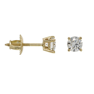 Classic Round Earrings 1.0 Ctw Certified E-F VS - Earrings - gemstone - jewelry