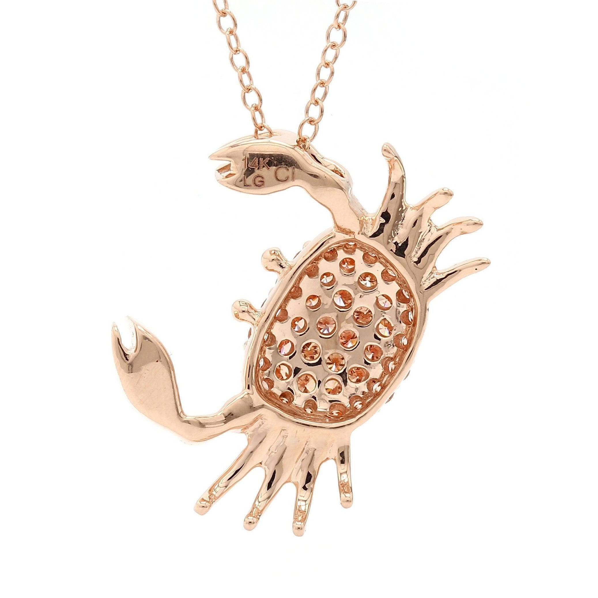 Crab Pendant 1/2Ctw - Pendant - gemstone - jewelry