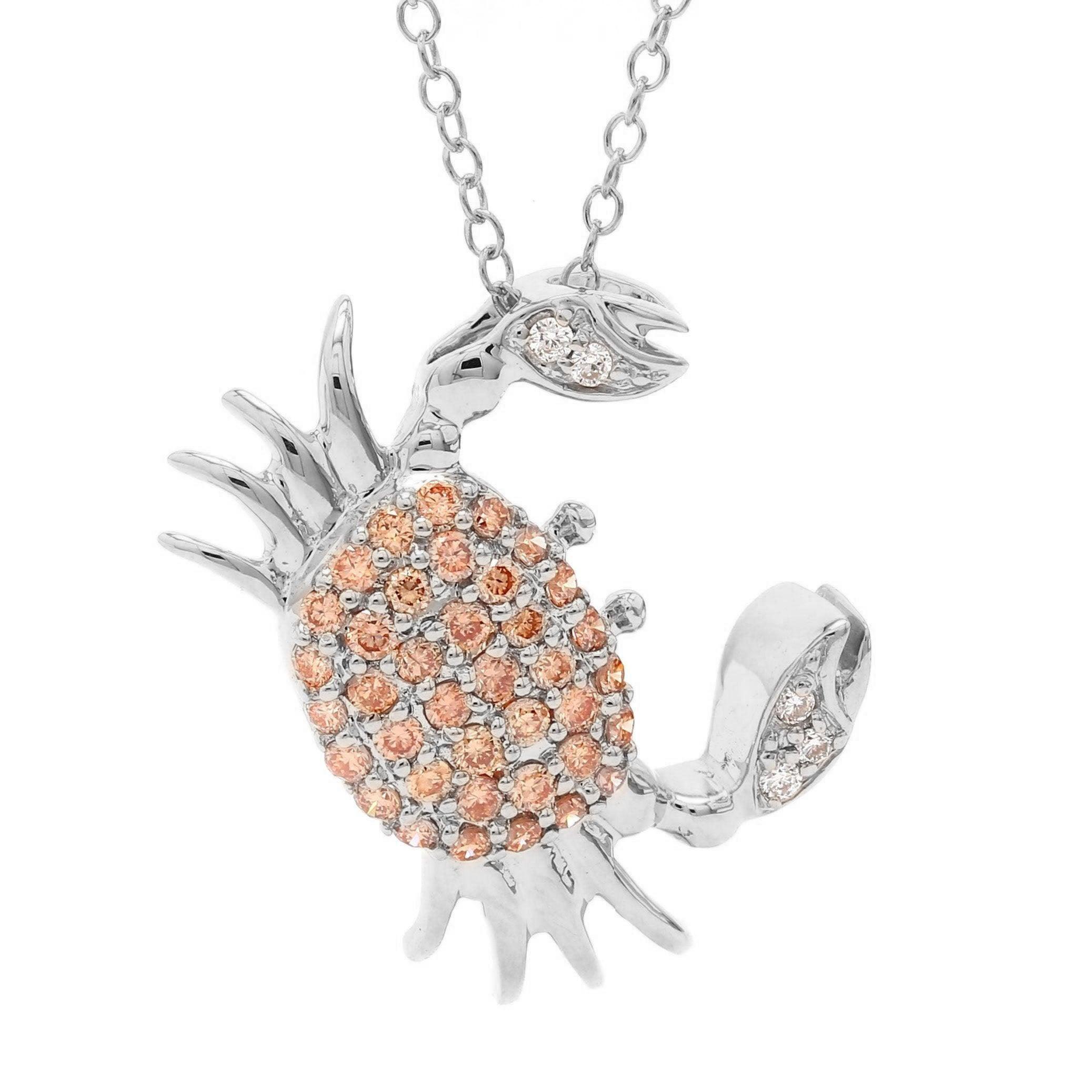 Crab Pendant 1/2Ctw - Pendant - gemstone - jewelry