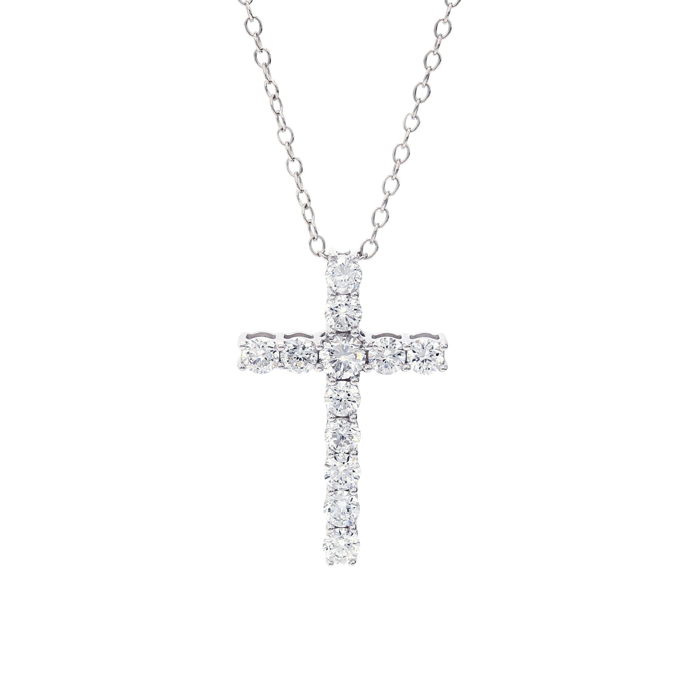 Cross Pendant - 1.0Ctw - Pendant - gemstone - jewelry