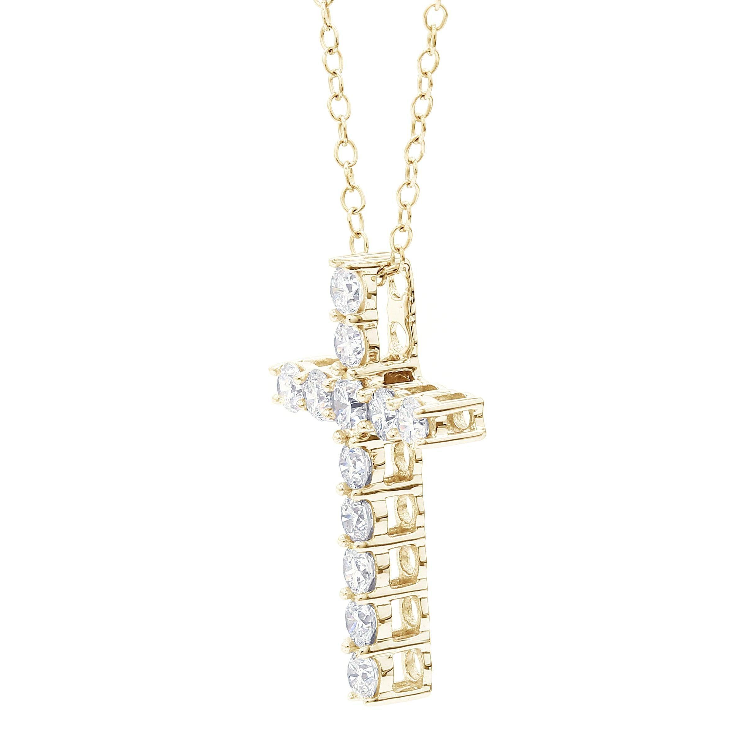 Cross Pendant - 1.0Ctw - Pendant - gemstone - jewelry
