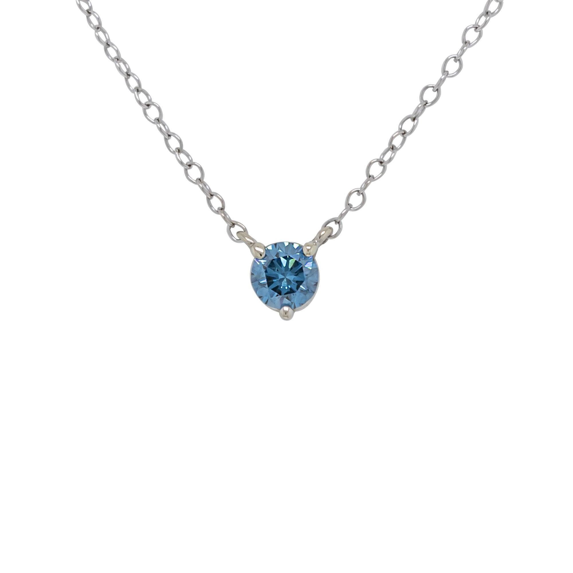 Danielle Necklace - 1/3 Ct. T.W. Blue - Necklace - gemstone - jewelry
