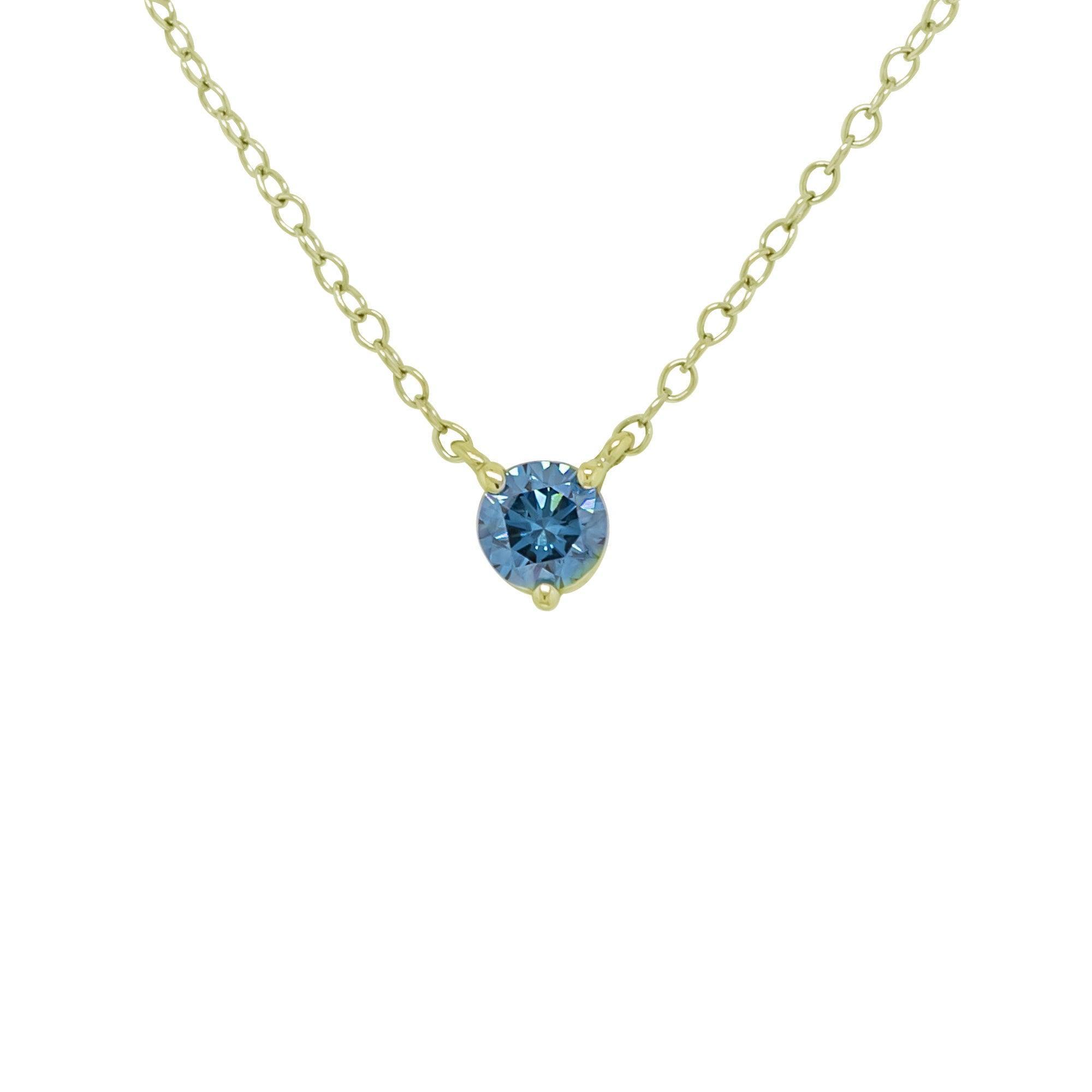 Danielle Necklace - 1/3 Ct. T.W. Blue - Necklace - gemstone - jewelry